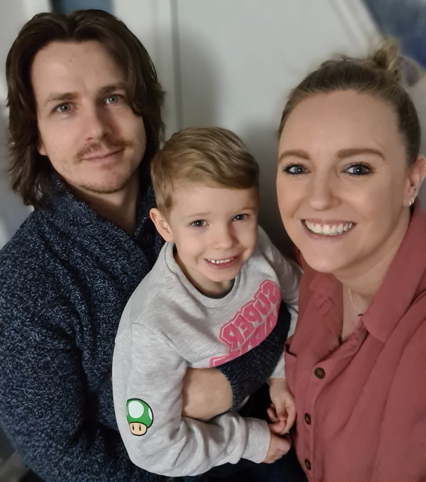 Foster carers David and Ruth, with their son Jonas: 'fostering taught me how to share'