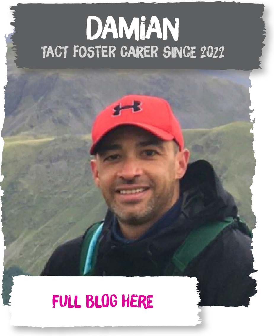 This is Damian who has been a TACT foster carer since 2022